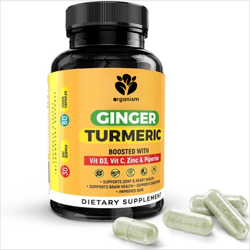 Turmeric Curcumin Capsule - ขมิ้น, ไพเพอรีน, วิตามินซิงค์, อาหารเสริมเคอร์คูมิน - บำรุงสุขภาพข้อต่อ