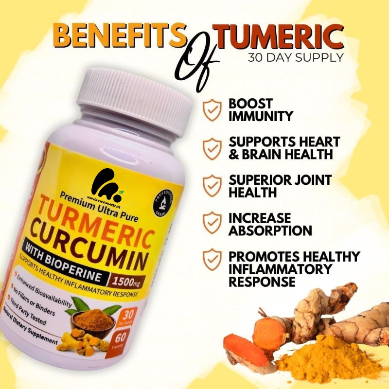 Turmeric Curcumin Capsule - อาหารเสริมขมิ้นชัน คูร์คูมิน และไบโอเพอรีน ขิง 1500 มก.